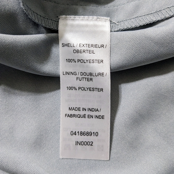 Adrianna Papell Grey Blue Blouson Beaded Sequined Cocktail Mini Dress US 8 - Picture 8 of 15